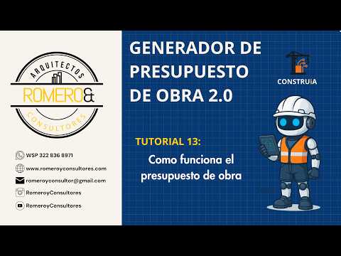 Miniatura TUTORIAL 13 - COMO FUNCIONA EL PRESUPUESTO DE OBRA