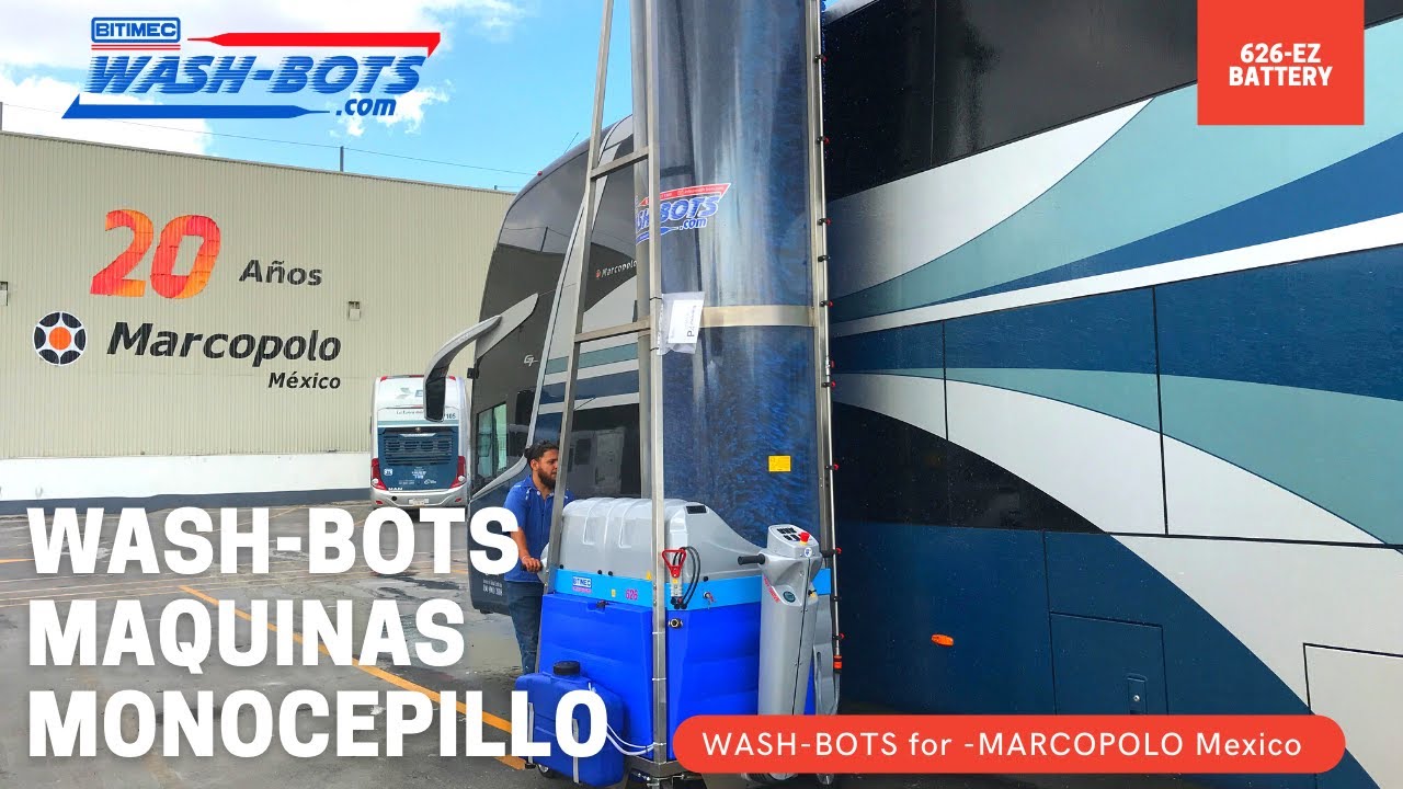 Bitimec Wash-Bots Maquinas Monocepillo para lavar Autobuses y Camiones