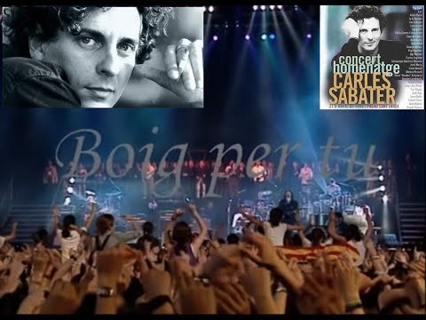 Emocionant i emotiu final del concert en homenatge a Carles Sabater Abril 1999.