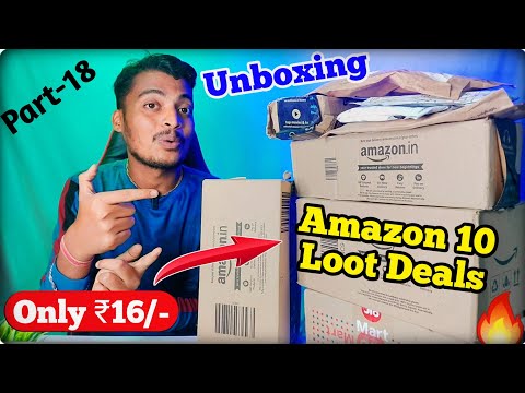 Amazon 10 Loot Deals Unboxing || Part-18 || Starts from ₹16/-🔥 #amazondeals #unboxing