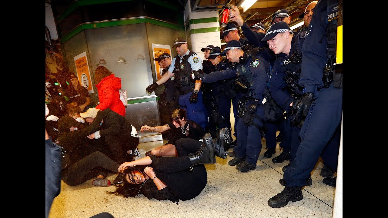 Watch video Sydney Police pepper spray Black Lives Matter protesters Now Sydney Police pepper spray Black Lives Matter protesters