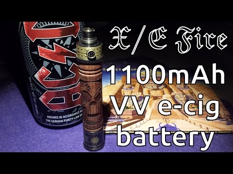 X.Fire / E.Fire 1100 mAh VV e-cig wooden carved battery from FastTech.com review (Vision clone)