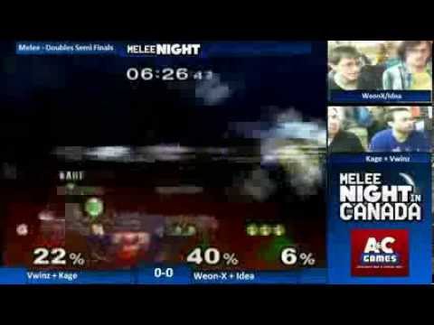 Idea (P1) & Weon-X (P2) vs Kage (P3) & Vwins (P4) WS Melee Night in Canada