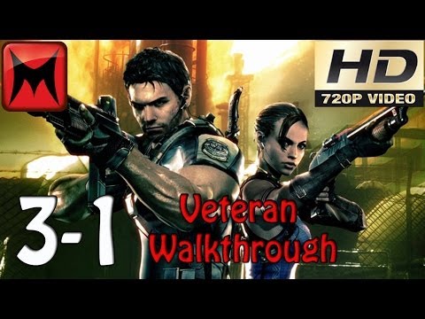 Resident Evil 5 Gold Edition Xbox360 Veteran Walkthrough Chapter 3-1 HD720p