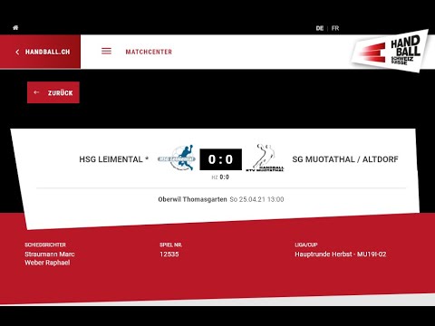 Saison 2020/2021 - Junioren U19-Inter - HSG Leimental - SG Muotathal / Altdorf