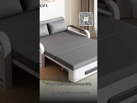 Sofa giường gấp gọn đa năng có ngăn chứa đồ , Giường gấp gọn thành ghế thông minh bọc vải nano chốn…