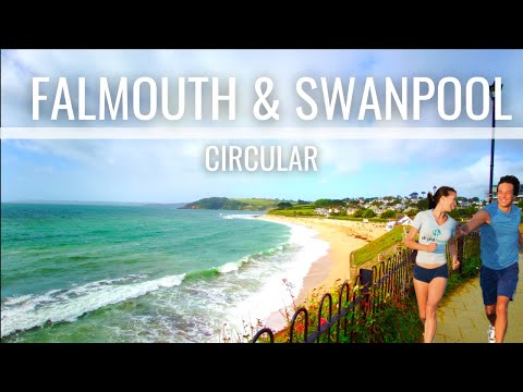 Beaches Castles Circular Virtual Run / Walk | Treadmill Workout Scenery | Falmouth Swanpool Cornwall
