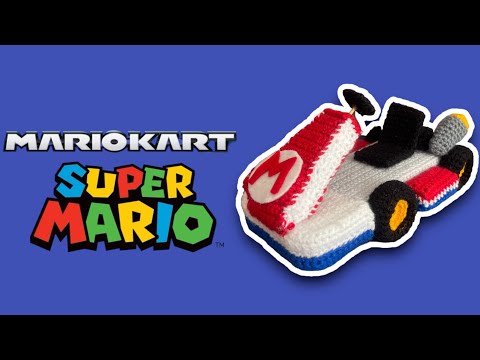 Cómo tejer el carro de Mario kart #amigurumi paso a paso tutorial #crochet (subtítulos)