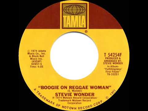 1975 HITS ARCHIVE: Boogie On Reggae Woman - Stevie Wonder (a #1 record--stereo 45 single version)