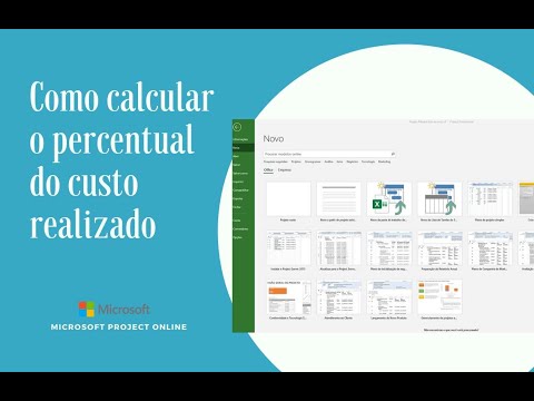 Como calcular o percentual do custo realizado – MS Project