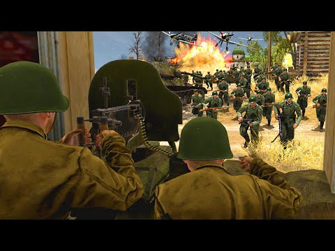 WW2 German Infantry Charge EMBASSY DEFENSE! - Gates of Hell: WW2 Mod