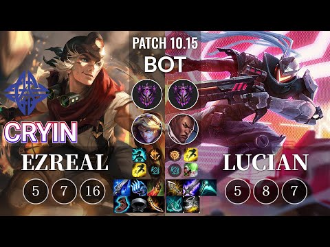 ES Cryin Ezreal vs Lucian Bot - KR Patch 10.15