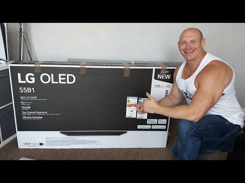 2021 LG B1 OLED unboxing,wall mounting & detailed demo