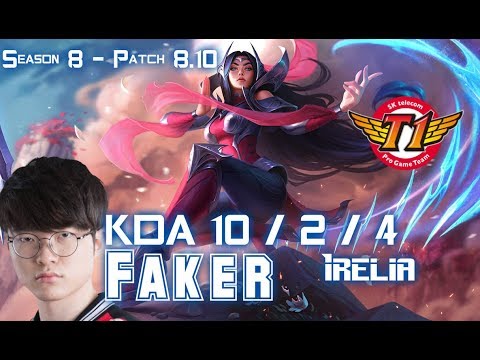 SKT T1 Faker IRELIA vs YASUO Mid - Patch 8.10 KR Ranked