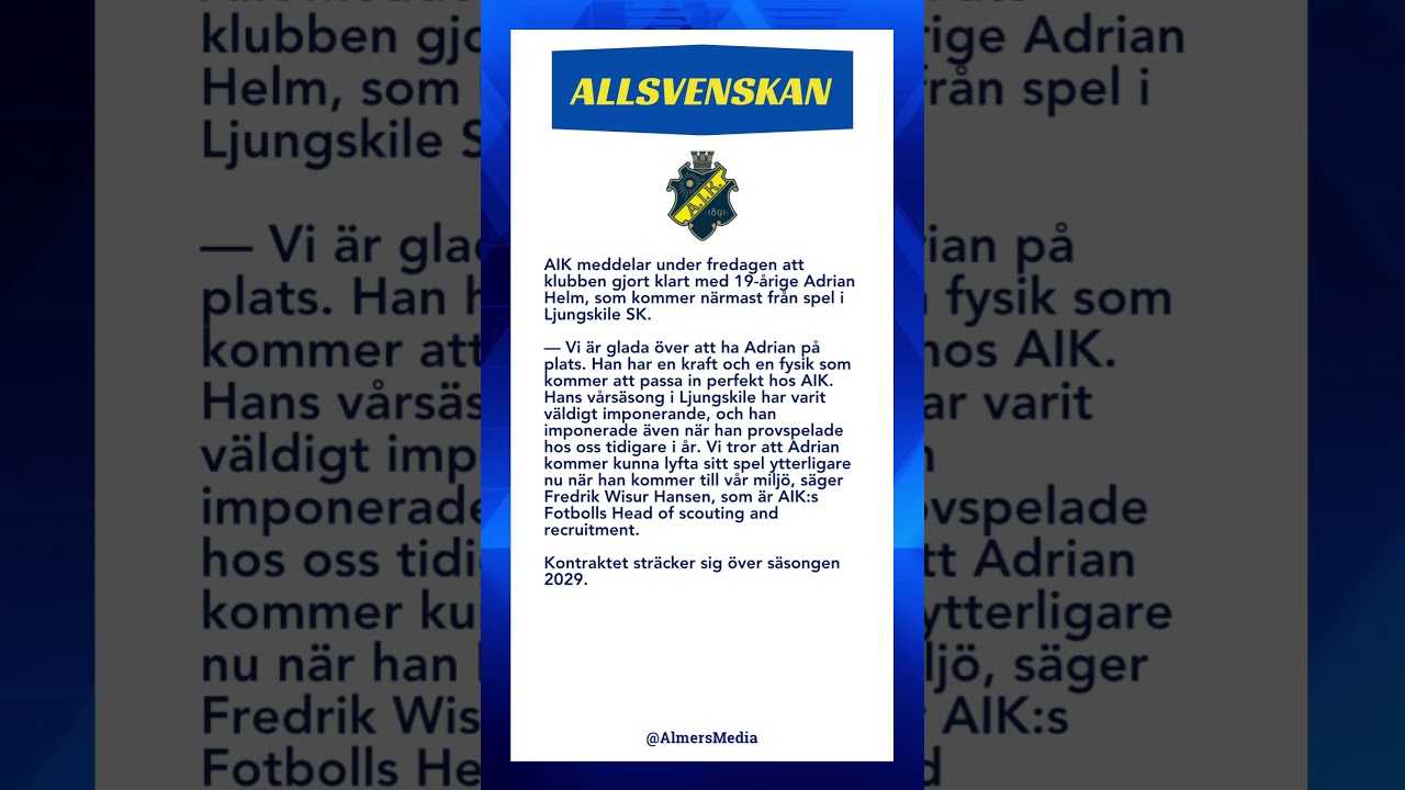 #Fotboll #Sverige #Allsvenskan #AIK