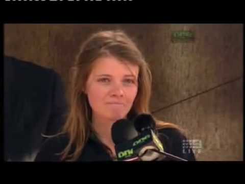 Jessica Watson inspiring speech when she arrived in Sydney