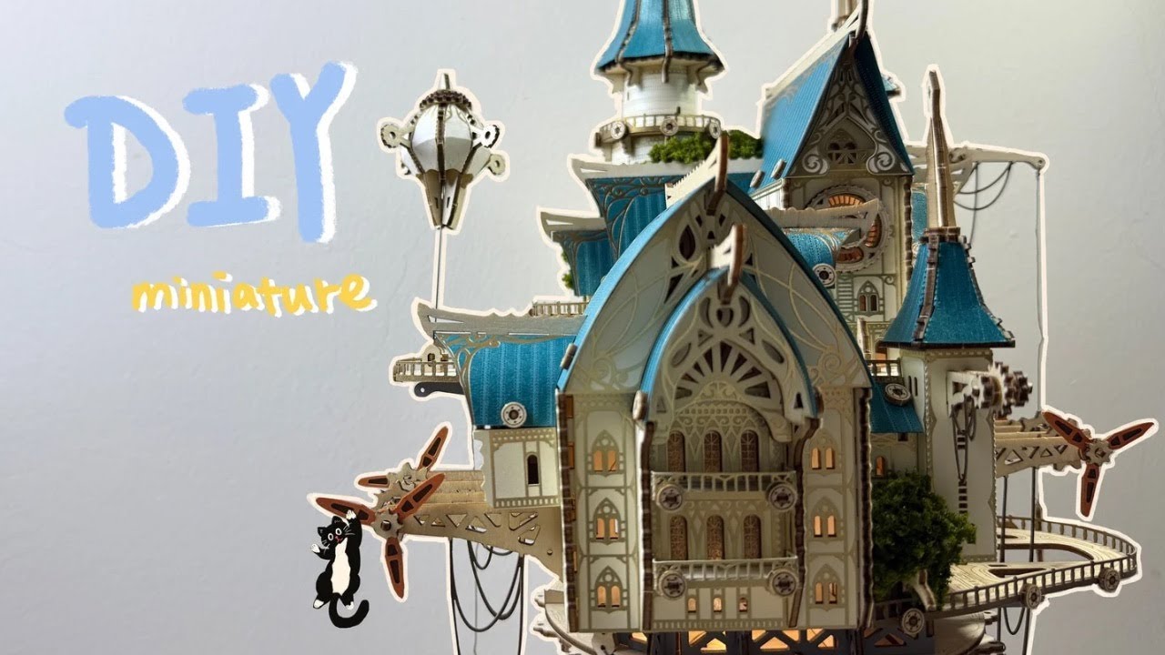 DIY  Wooden Puzzle - Fantasy Steam Castle