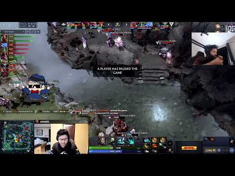 Moment  when armel have a visitor in the middle of match Secret VS Tundra