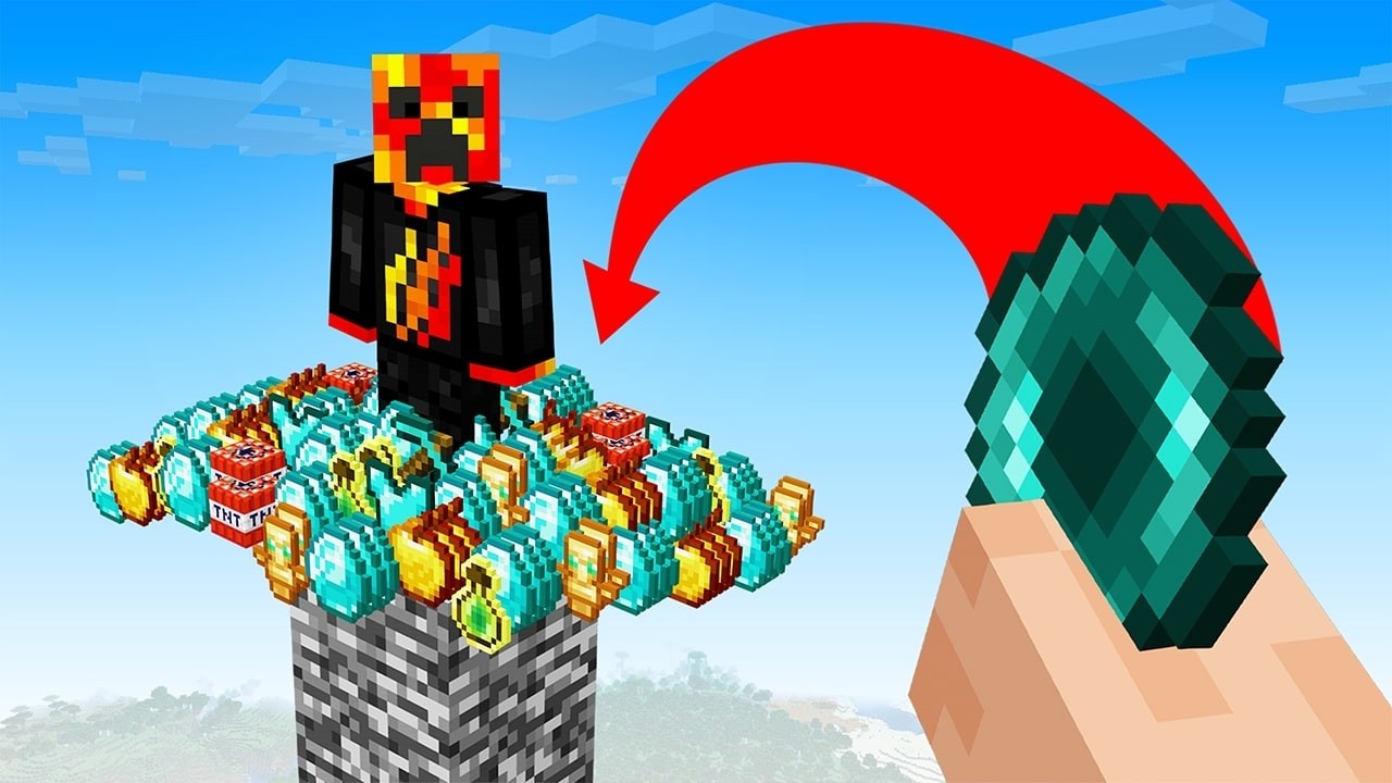 I Challenge My Friends to Random Item Mod in Minecraft