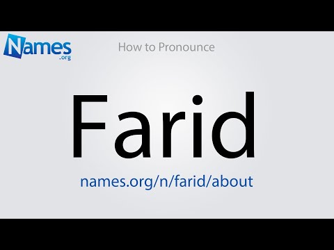 How to Pronounce Farid