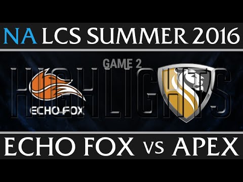 Echo Fox vs Apex Highlights Game 2, W8 D1 NA LCS Summer 2016 S6, FOX vs APX G2
