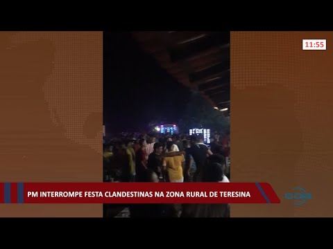 PM interrompe festa clandestina na zona rural de Teresina 10 05 2021