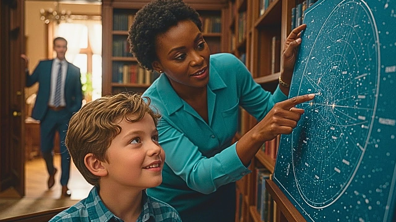 Billionaire Arrives Home Early... and Freezes When He Sees the Maid Teaching His Son in the Library