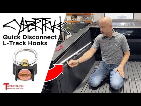 Cybertruck Bed L-Track "Quick Disconnect" Tie Down Ring Hooks & Fittings 🪝 - Tesla Spec Confirmed!
