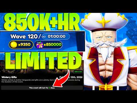 How To Get 850K Winter Presents PER HOUR In Anime Vanguards! (LIMITED TIME)