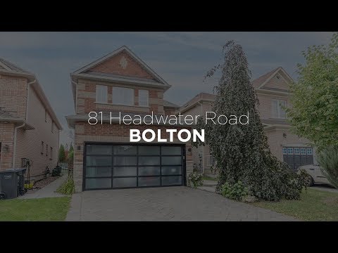 81 Headwater Rd Bolton ON, Caledon Home For Sale - MLS : W4225536