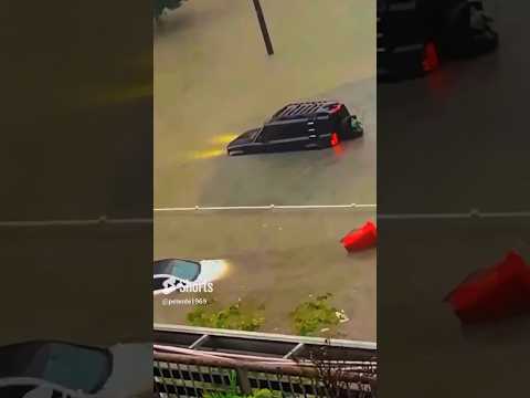 Land Rover Takes on Flooded Road, Will It Survive? #flood #car #shorts