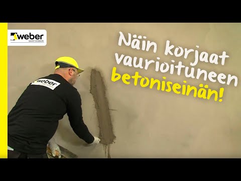 Betoniseinän paikkaus ja tasoitus |  TYÖVIDEO | Weberin REP-betonikorjausjärjestelmä
