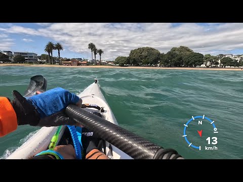 Surfski fun by the beach!