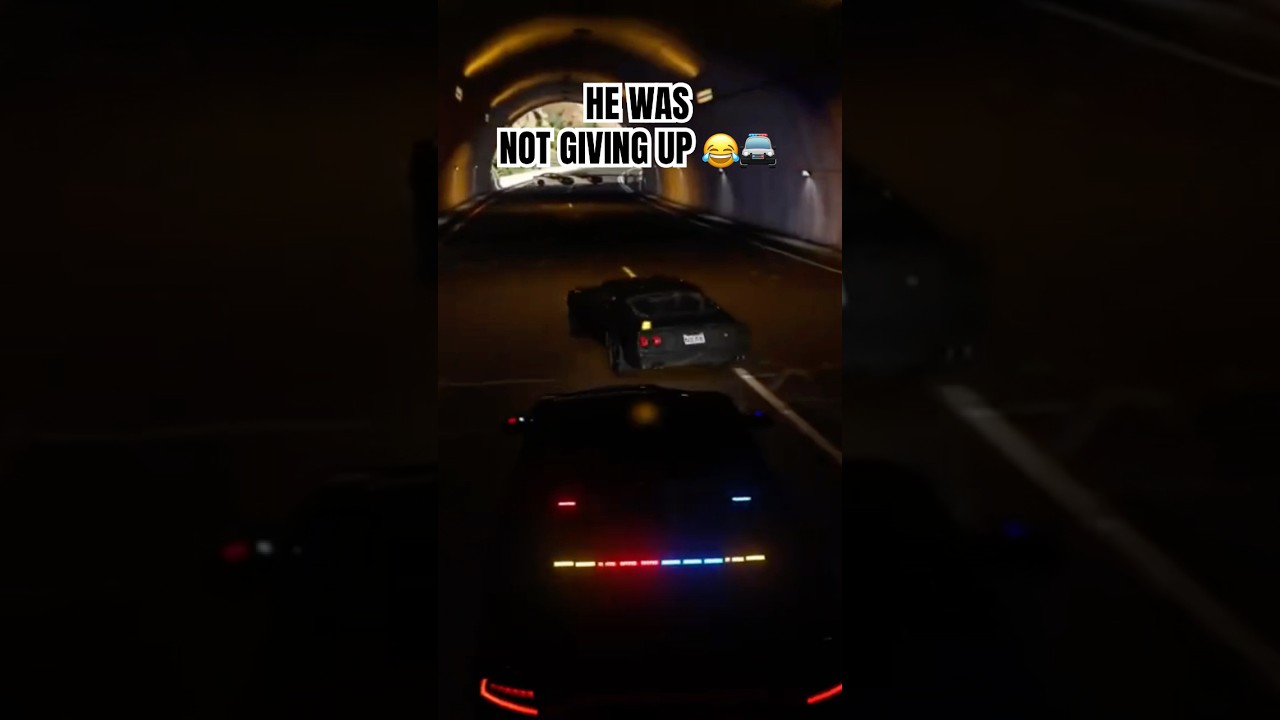 Pursuit of suspect ends with a BANG! 😂🚔 #gta5 #lspdfr #shorts