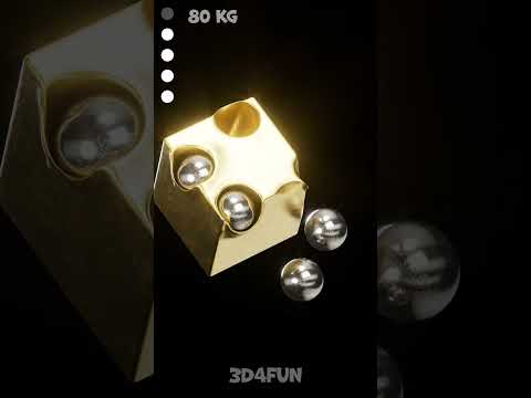 ⚪ Heavy Balls vs Metal Cube 🧊 | Cinema4D Soft Body Physics Simulation