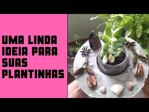 COM 3 COISINHAS VOCÊ FAZ UM LINDO VASO DE CIMENTO #umpassatempo #gostoso#fácil#decoração#linda