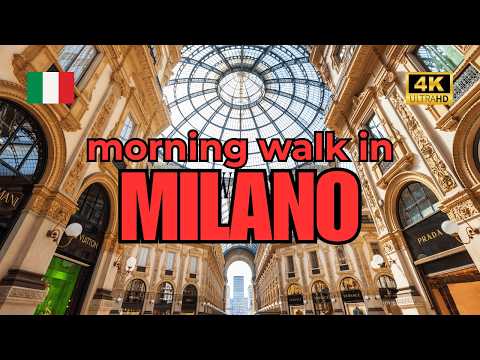 🇮🇹 Milan Morning Walk 4K – Duomo & Castello Sforzesco in Summer Light
