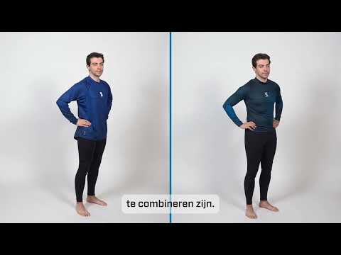 UPF 50 T-Flex Lange Mouwen Rash Guard, Heren, Shark, S - SCUBAPRO