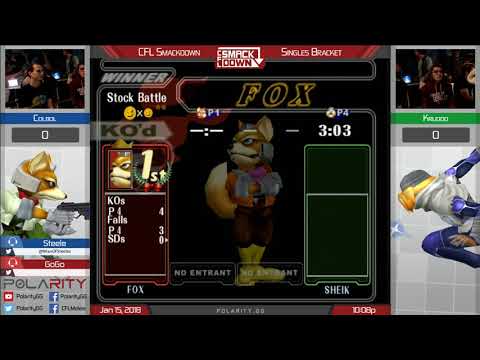 CFL Smackdown 159 Melee - Colbol (Fox) vs Krudo (Sheik) - Singles