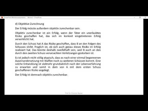 Strafrecht GK I - Lösung zum Übungsfall