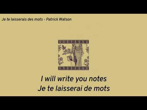 Je Te Lasserai Des Mots video