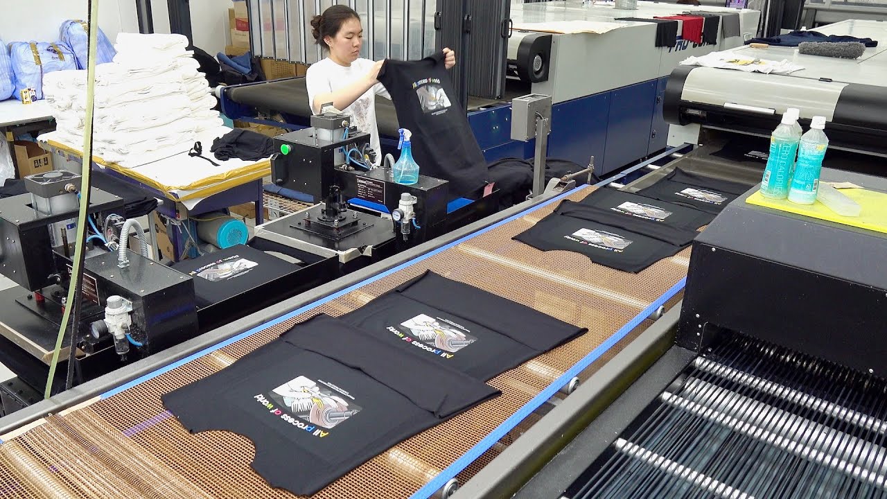 Amazing Graphic T-Shirt Mass Production Process. One-stop Clothing Manufacturing Factory