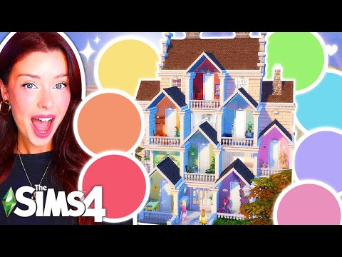 Building 7 Teen RAINBOW Dorms in Different Aesthetics in The Sims 4