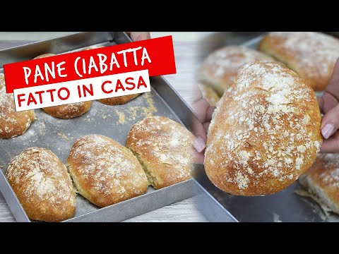 Pane ciabatta fatto in casa: croccante fuori ed alveolato all'interno!