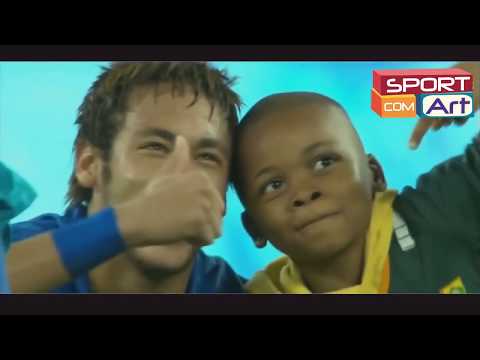 Crianças encontram seus ídolos. Momento de emoção no esporte.