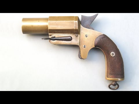Pistolet lance-fusées français modèle 14-18 en bronze