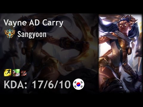 Vayne AD Carry vs Caitlyn - Sangyoon - KR Challenger Patch 6.22