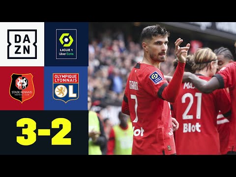 Torfestival in Rennes -  Lyon kassierte nächste Niederlage: Rennes - Lyon 3:2 | Ligue 1 | DAZN