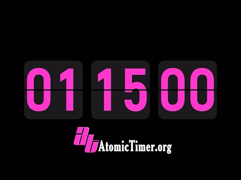 1 Hour 15 Minute Timer - Countdown Atomic Timer - The Best and Most Precise Flip Timer (Pink)