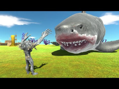 Tiny Scourge VS Giant Aquatics And Mutant Megalodon - Animal Revolt Battle Simulator